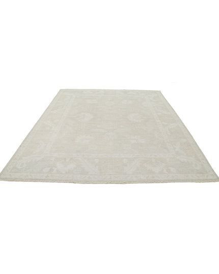 Oushak 8' 5" X 9' 10" Hand Knotted Wool Rug 8' 5" X 9' 10" (257 X 300) / Beige / Wool