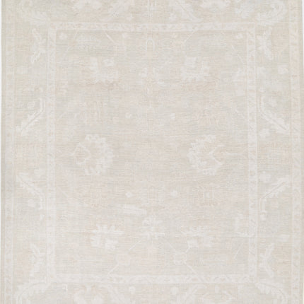 Oushak 8' 5" X 9' 10" Hand Knotted Wool Rug 8' 5" X 9' 10" (257 X 300) / Beige / Wool