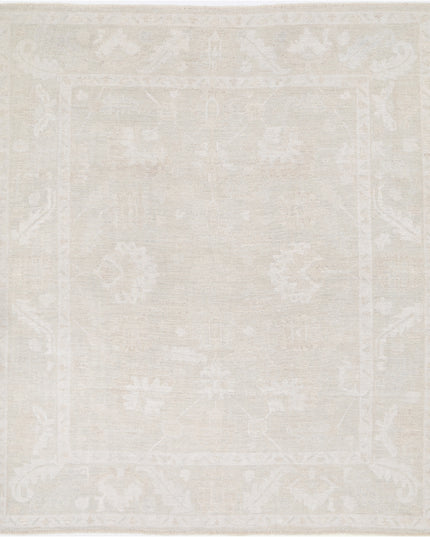 Oushak 8' 5" X 9' 10" Hand Knotted Wool Rug 8' 5" X 9' 10" (257 X 300) / Beige / Wool