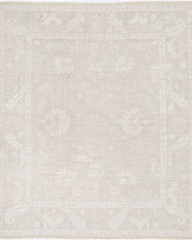 Oushak 8' 5" X 9' 10" Hand Knotted Wool Rug 8' 5" X 9' 10" (257 X 300) / Beige / Wool