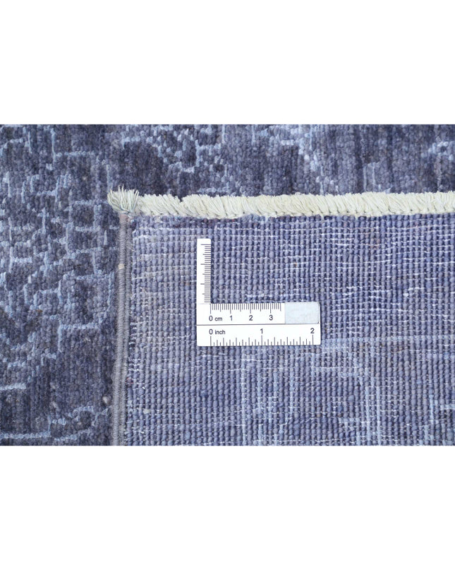 Overdye 6' 7" X 9' 7" Hand Knotted Wool & Bamboo Silk Rug 6' 7" X 9' 7" (201 X 292) / Blue / Wool & Bamboo Silk