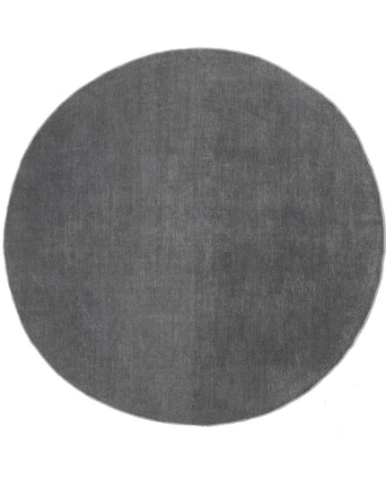 Overdye 8' 0" X 8' 0" Hand Knotted Wool Rug 8' 0" X 8' 0" (244 X 244) / Grey / Wool