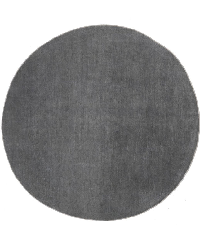 Overdye 8' 0" X 8' 0" Hand Knotted Wool Rug 8' 0" X 8' 0" (244 X 244) / Grey / Wool