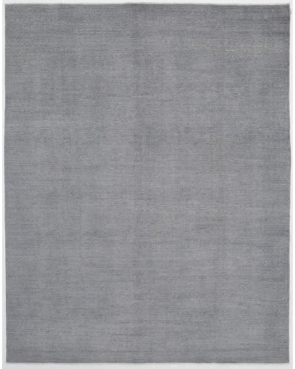 Overdye 7' 10" X 10' 0" Hand Knotted Wool Rug 7' 10" X 10' 0" (239 X 305) / Grey / Wool