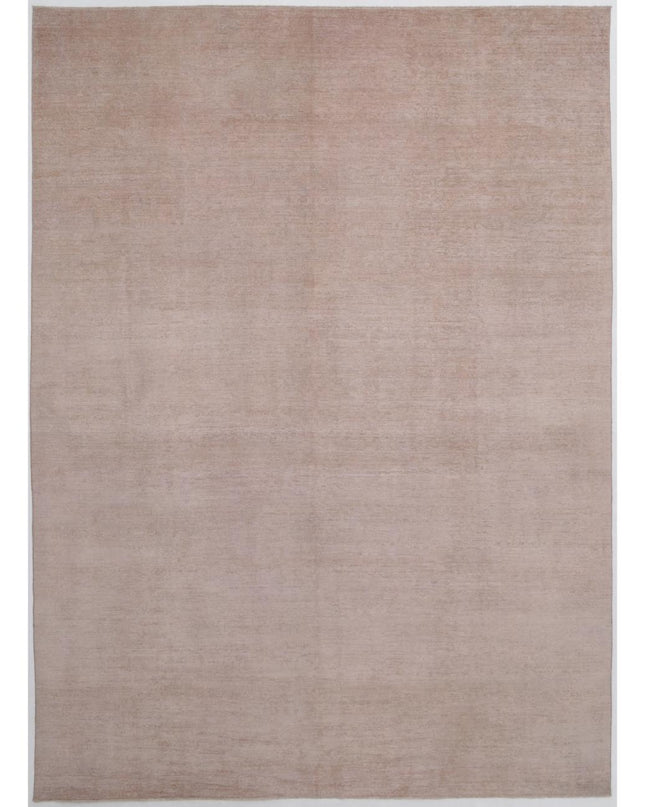 Overdye 9' 9" X 13' 6" Hand Knotted Wool Rug 9' 9" X 13' 6" (297 X 411) / Pink / Wool