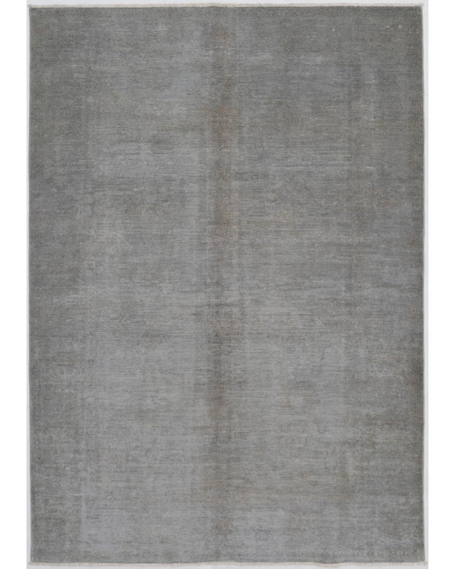 Overdye 5' 6" X 7' 9" Hand Knotted Wool Rug 5' 6" X 7' 9" (168 X 236) / Grey / Wool