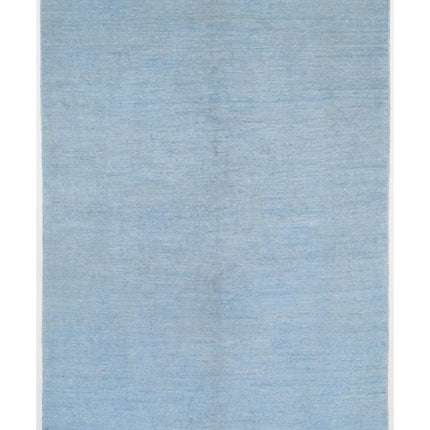 Overdye 6' 0" X 8' 9" Hand Knotted Wool Rug 6' 0" X 8' 9" (183 X 267) / Blue / Wool