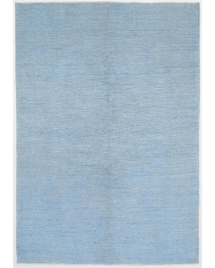 Overdye 6' 0" X 8' 9" Hand Knotted Wool Rug 6' 0" X 8' 9" (183 X 267) / Blue / Wool