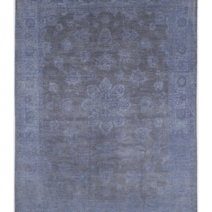 Overdye 8' 11" X 12' 2" Hand Knotted Wool Rug 8' 11" X 12' 2" (272 X 371) / Blue / Wool