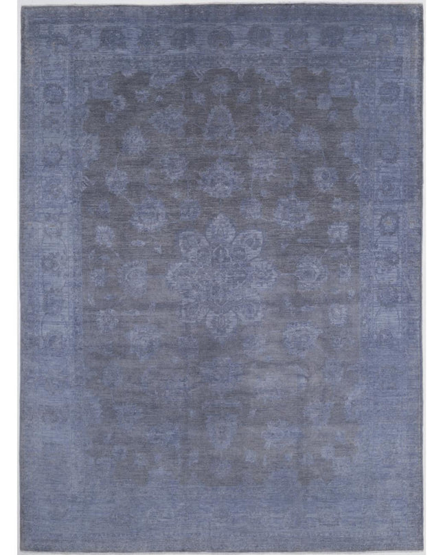 Overdye 8' 11" X 12' 2" Hand Knotted Wool Rug 8' 11" X 12' 2" (272 X 371) / Blue / Wool