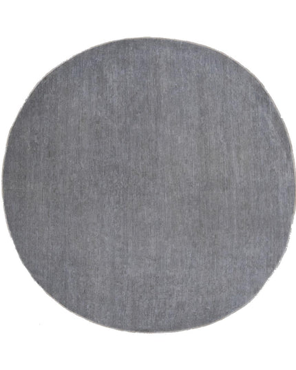 Overdye 7' 8" X 7' 9" Hand Knotted Wool Rug 7' 8" X 7' 9" (234 X 236) / Grey / Wool