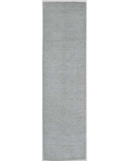 Overdye 2' 10" X 11' 10" Hand Knotted Wool Rug 2' 10" X 11' 10" (86 X 361) / Grey / Wool
