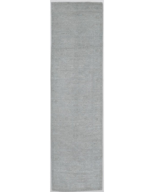 Overdye 2' 10" X 11' 10" Hand Knotted Wool Rug 2' 10" X 11' 10" (86 X 361) / Grey / Wool