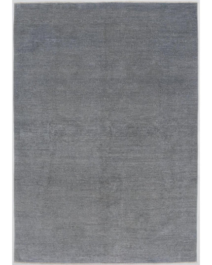 Overdye 6' 1" X 8' 6" Hand Knotted Wool Rug 6' 1" X 8' 6" (185 X 259) / Grey / Wool