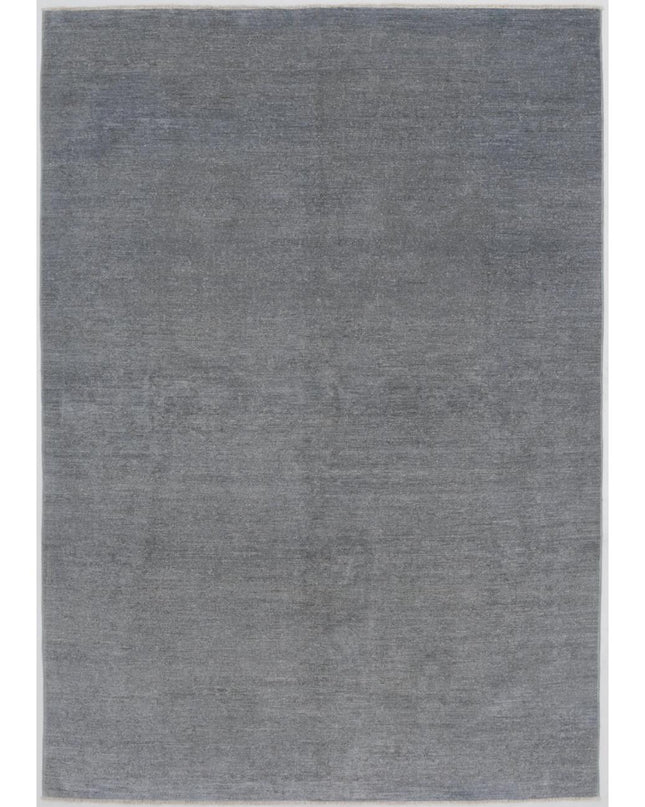 Overdye 6' 1" X 8' 6" Hand Knotted Wool Rug 6' 1" X 8' 6" (185 X 259) / Grey / Wool