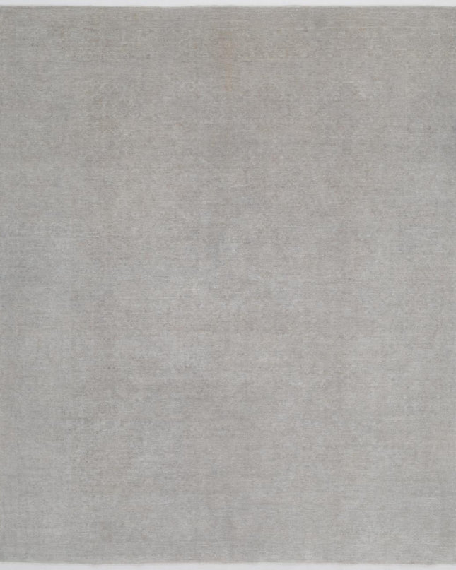 Overdye 7' 9" X 9' 4" Hand Knotted Wool Rug 7' 9" X 9' 4" (236 X 284) / Grey / Wool