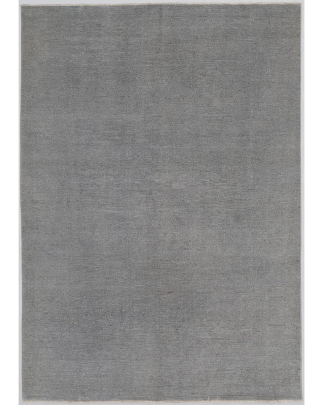 Overdye 5' 5" X 7' 10" Hand Knotted Wool Rug 5' 5" X 7' 10" (165 X 239) / Grey / Wool