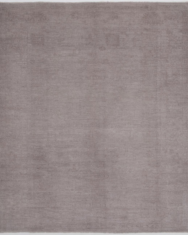 Overdye 8' 2" X 9' 10" Hand Knotted Wool Rug 8' 2" X 9' 10" (249 X 300) / Taupe / Wool