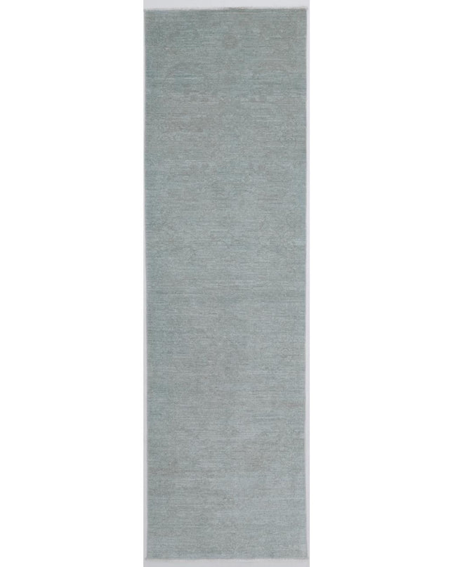 Overdye 2' 7" X 9' 8" Hand Knotted Wool Rug 2' 7" X 9' 8" (79 X 295) / Grey / Wool