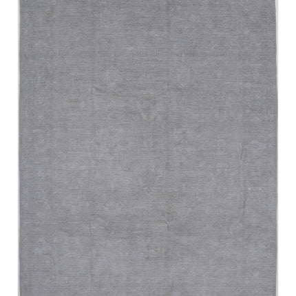 Overdye 8' 9" X 11' 8" Hand Knotted Wool Rug 8' 9" X 11' 8" (267 X 356) / Grey / Wool