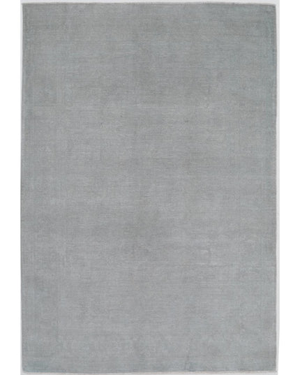 Overdye 6' 0" X 8' 10" Hand Knotted Wool Rug 6' 0" X 8' 10" (183 X 269) / Grey / Wool
