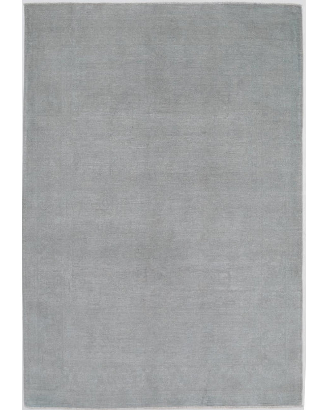 Overdye 6' 0" X 8' 10" Hand Knotted Wool Rug 6' 0" X 8' 10" (183 X 269) / Grey / Wool