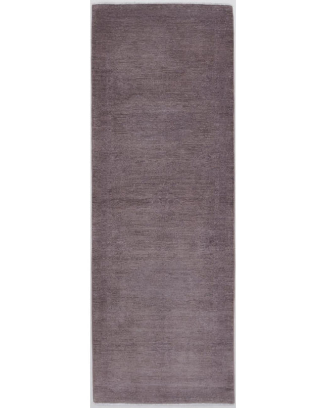 Overdye 2' 8" X 8' 3" Hand Knotted Wool Rug 2' 8" X 8' 3" (81 X 251) / Lilac / Wool