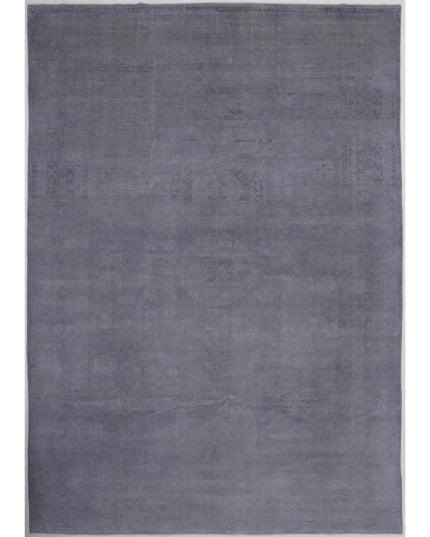 Overdye 11' 11" X 17' 1" Hand Knotted Wool Rug 11' 11" X 17' 1" (363 X 521) / Grey / Wool