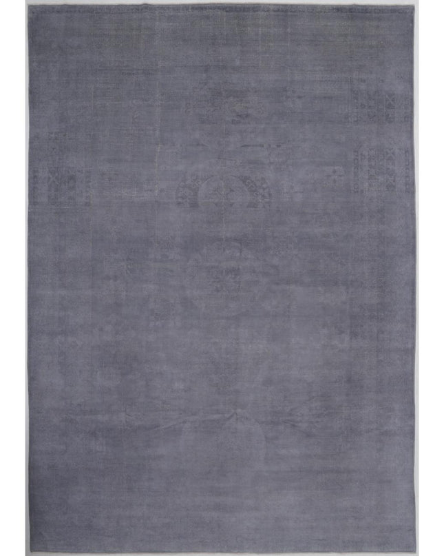 Overdye 11' 11" X 17' 1" Hand Knotted Wool Rug 11' 11" X 17' 1" (363 X 521) / Grey / Wool
