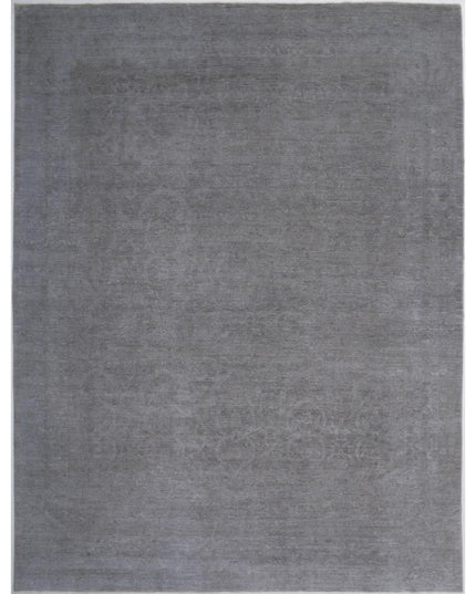 Overdye 13' 0" X 17' 6" Hand Knotted Wool Rug 13' 0" X 17' 6" (396 X 533) / Grey / Wool
