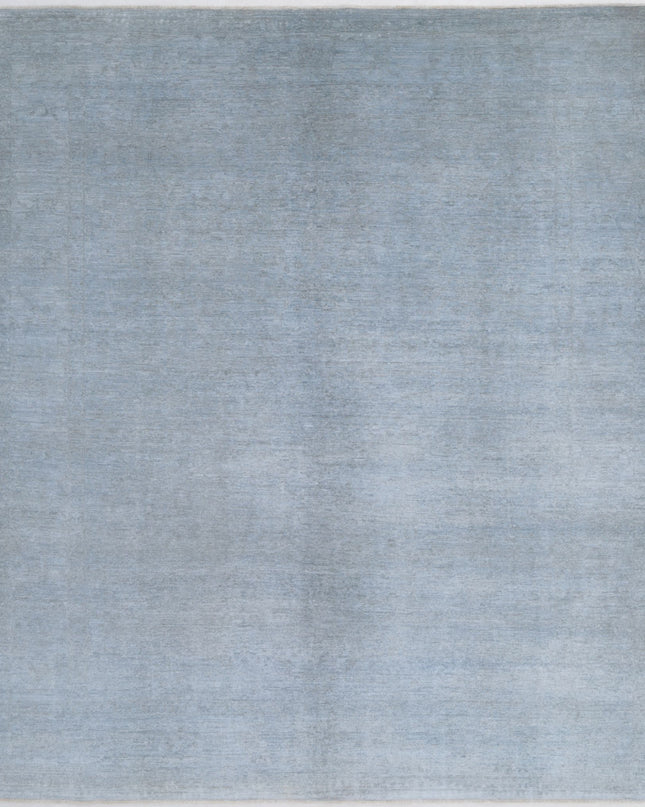Overdye 8' 0" X 9' 7" Hand Knotted Wool Rug 8' 0" X 9' 7" (244 X 292) / Blue / Wool