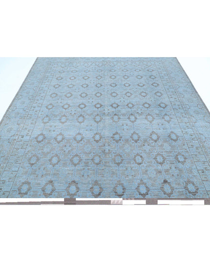 Overdye 7' 9" X 9' 9" Hand Knotted Wool Rug 7' 9" X 9' 9" (236 X 297) / Teal / Wool