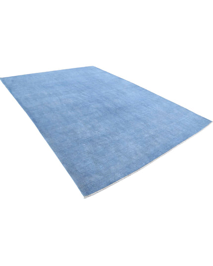 Overdye 8' 8" X 12' 0" Hand Knotted Wool Rug 8' 8" X 12' 0" (264 X 366) / Blue / Wool