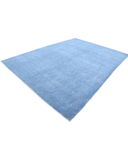Overdye 8' 8" X 12' 0" Hand Knotted Wool Rug 8' 8" X 12' 0" (264 X 366) / Blue / Wool