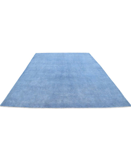 Overdye 8' 8" X 12' 0" Hand Knotted Wool Rug 8' 8" X 12' 0" (264 X 366) / Blue / Wool