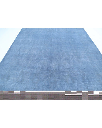 Overdye 8' 8" X 12' 0" Hand Knotted Wool Rug 8' 8" X 12' 0" (264 X 366) / Blue / Wool