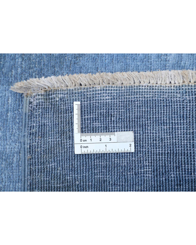 Overdye 8' 8" X 12' 0" Hand Knotted Wool Rug 8' 8" X 12' 0" (264 X 366) / Blue / Wool