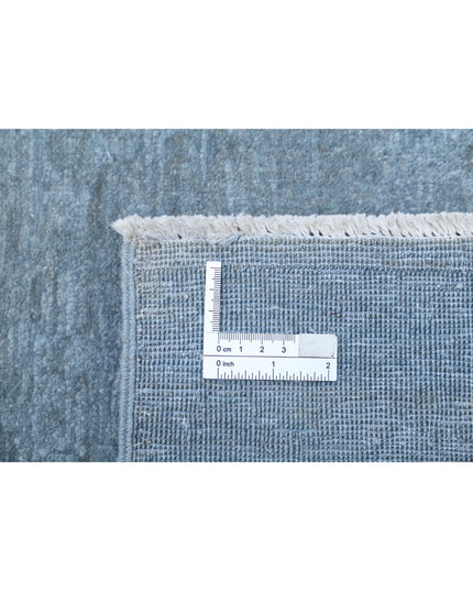 Overdye 5' 2" X 6' 11" Hand Knotted Wool Rug 5' 2" X 6' 11" (158 X 211) / Blue / Wool