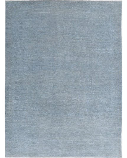 Overdye 5' 2" X 6' 11" Hand Knotted Wool Rug 5' 2" X 6' 11" (158 X 211) / Blue / Wool