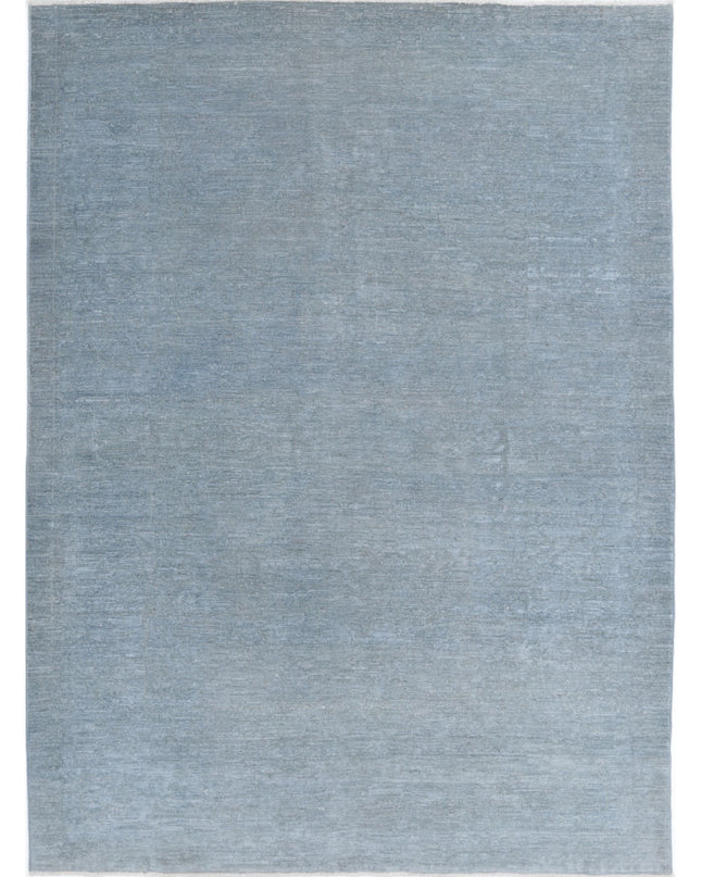 Overdye 5' 2" X 6' 11" Hand Knotted Wool Rug 5' 2" X 6' 11" (158 X 211) / Blue / Wool