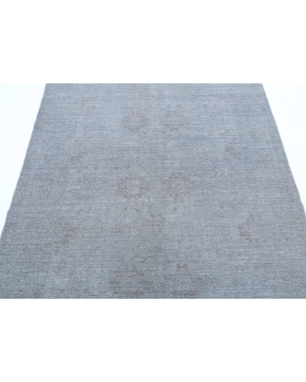 Overdye 4' 11" X 6' 3" Hand Knotted Wool Rug 4' 11" X 6' 3" (150 X 191) / Grey / Wool