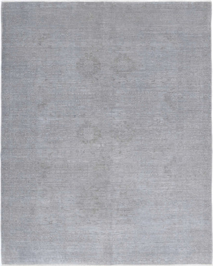Overdye 4' 11" X 6' 3" Hand Knotted Wool Rug 4' 11" X 6' 3" (150 X 191) / Grey / Wool