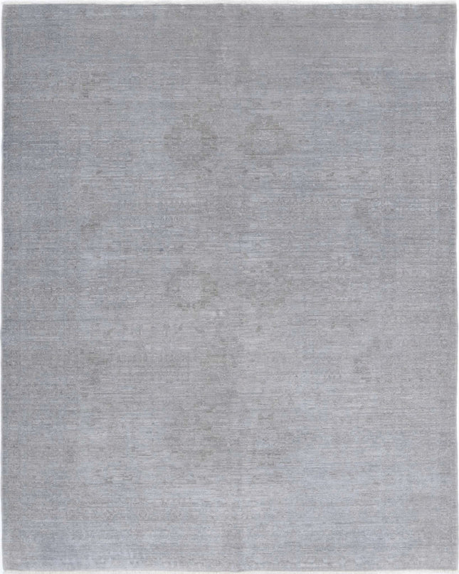 Overdye 4' 11" X 6' 3" Hand Knotted Wool Rug 4' 11" X 6' 3" (150 X 191) / Grey / Wool