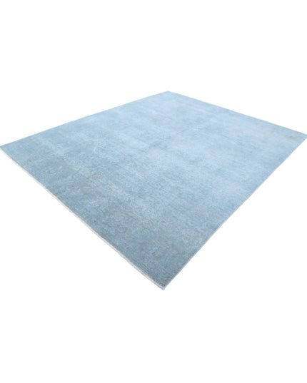 Overdye 7' 11" X 9' 8" Hand Knotted Wool Rug 7' 11" X 9' 8" (241 X 295) / Blue / Wool