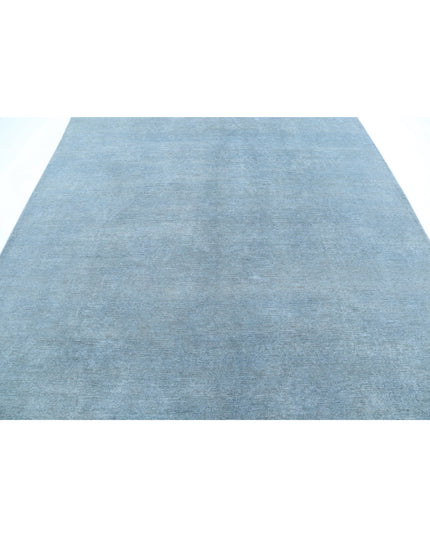 Overdye 7' 11" X 9' 8" Hand Knotted Wool Rug 7' 11" X 9' 8" (241 X 295) / Blue / Wool
