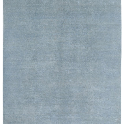 Overdye 7' 11" X 9' 8" Hand Knotted Wool Rug 7' 11" X 9' 8" (241 X 295) / Blue / Wool