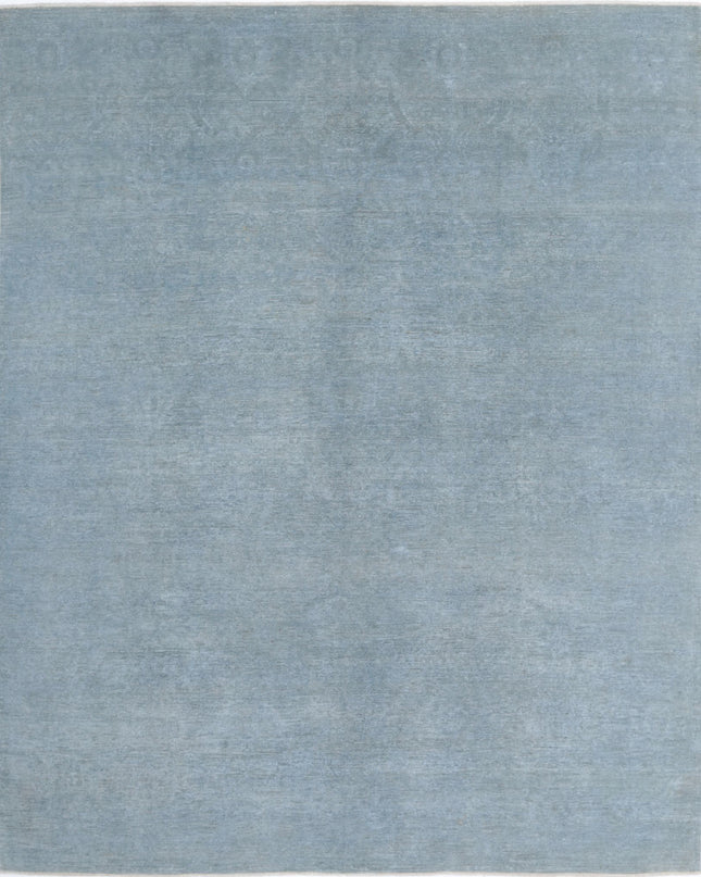 Overdye 7' 11" X 9' 8" Hand Knotted Wool Rug 7' 11" X 9' 8" (241 X 295) / Blue / Wool