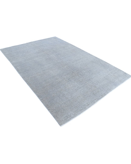 Overdye 6' 0" X 8' 11" Hand Knotted Wool Rug 6' 0" X 8' 11" (183 X 272) / Grey / Wool