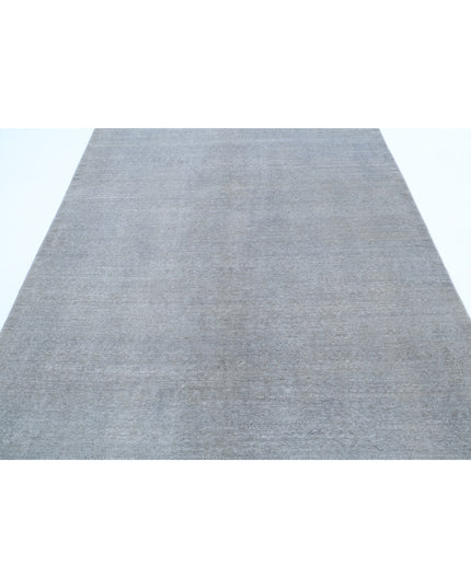 Overdye 6' 0" X 8' 11" Hand Knotted Wool Rug 6' 0" X 8' 11" (183 X 272) / Grey / Wool