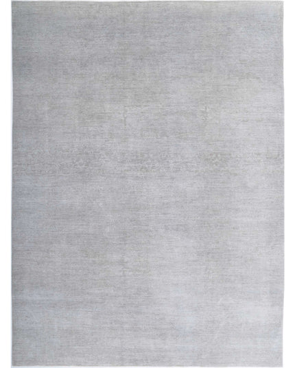 Overdye 9' 0" X 12' 4" Hand Knotted Wool Rug 9' 0" X 12' 4" (274 X 376) / Grey / Wool